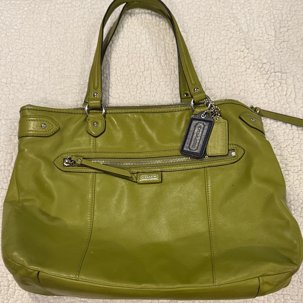 Coach Green Shoulder Bag